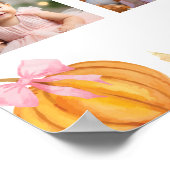 Herfst pompoen eerste jaar foto mijlpaal Poster (Hoek)