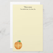 Herfst pompoen elegant briefpapier (Voorkant / Achterkant)