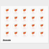 Herfst Pompoen Elegante Script Bruiloft Feest Favo Ronde Sticker (Vel)