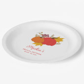 Herfst Pompoen Elegante Script Bruiloft Feest Papieren Bordje (Gekanteld)