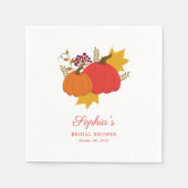 Herfst Pompoen Elegante Script Bruiloft Feest Servet (Voorkant)