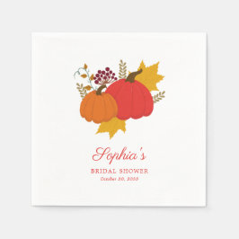 Herfst Pompoen Elegante Script Bruiloft Feest Servet