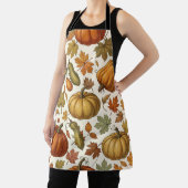 Herfst Pompoen en Blad Naadloos Patroon Schort (Insitu)