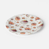 Herfst pompoen en bladeren papieren bordje (Gekanteld)