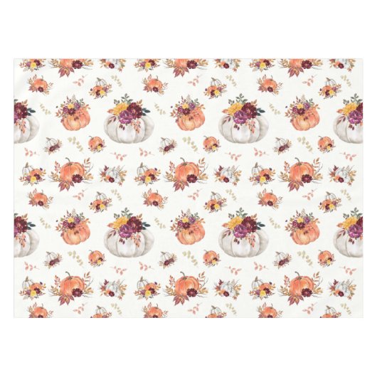 Herfst pompoen en bladeren tafelkleed (Voorkant (Horizontaal))
