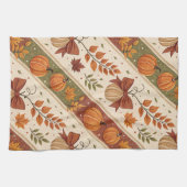 Herfst Pompoen en Bladeren Val Patroon Theedoek (Horizontaal)