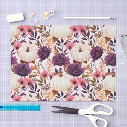 Herfst Pompoen en Bloemen Herfst Decoupage Tissuepapier (Craft)