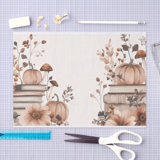 Herfst Pompoen en Bloemen Herfst Decoupage Tissuepapier (Craft)