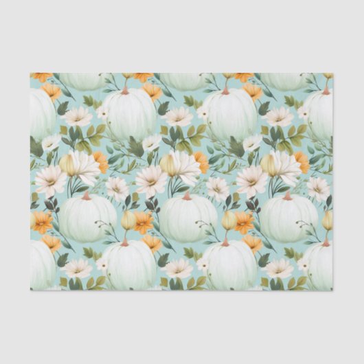 Herfst Pompoen en Bloemen Herfst Decoupage Tissuepapier (Voorkant)