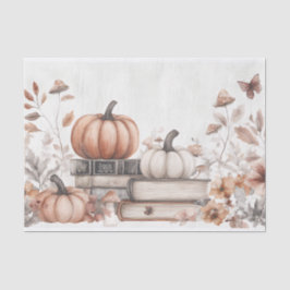 Herfst Pompoen en Bloemen Herfst Decoupage Tissuepapier