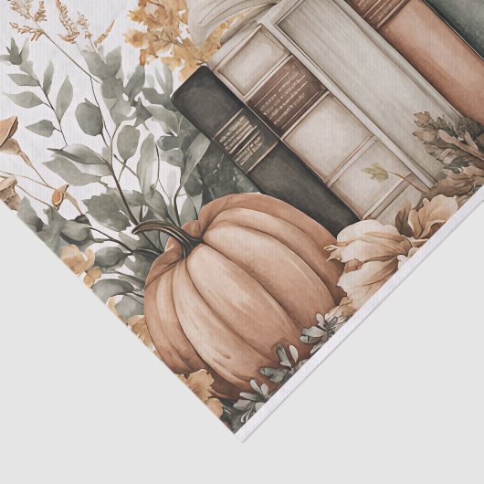 Herfst Pompoen en Bloemen Herfst Decoupage Tissuepapier (Detail)