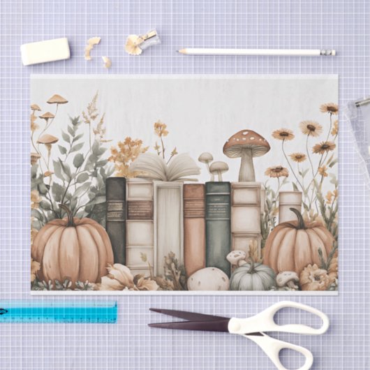 Herfst Pompoen en Bloemen Herfst Decoupage Tissuepapier (Craft)