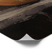 Herfst Pompoen en Bloemen Stilleven Schilderen Poster (Hoek)