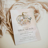 Herfst Pompoen en Bloemen Vrijgezellenfeest Kaart