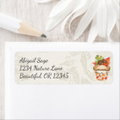  herfst pompoen en eikels cupcake adres etiket (Insitu)