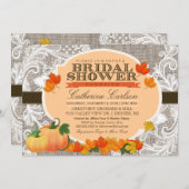 Herfst, pompoen en lederen, Vrijgezellenfeest Kaart (Voorkant / Achterkant)