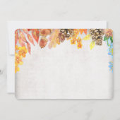 Herfst Pompoen en Olifant 1e Verjaardagsuitnodigin Kaart (Achterkant)