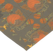 Herfst pompoen en ringlooppas in Warm Grey Korte Tafelloper (Hoek)