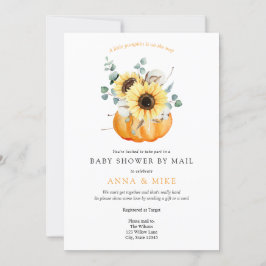 Herfst Pompoen en Zonnebloemen Baby shower per Mai Kaart