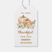 Herfst Pompoen Erg Dankbaar Voor Jou Thanksgiving Cadeaulabel (Voorkant)