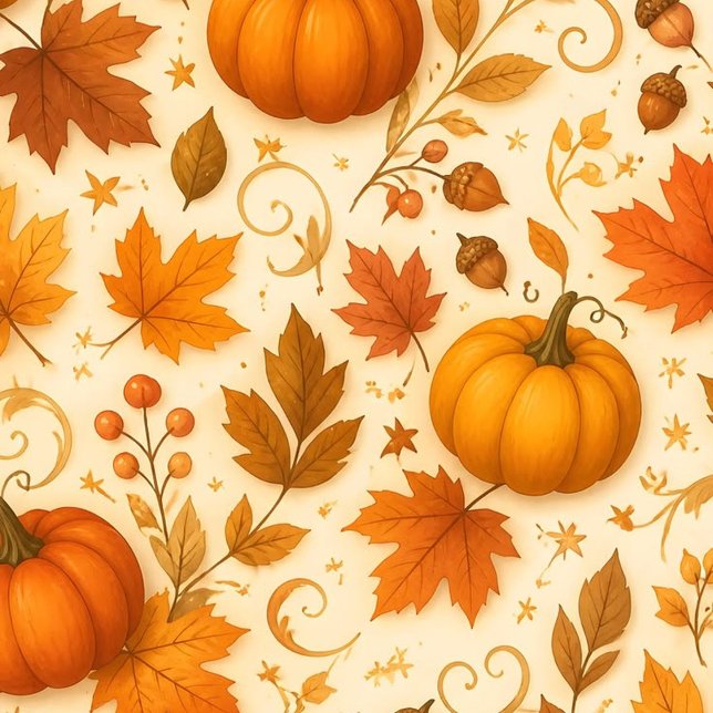 Herfst Pompoen & Esdoornbladeren  Kussen (Creator heeft geüpload)