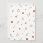Herfst Pompoen Fall in Love Baby Shower Kaart (Achterkant)