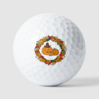 Herfst Pompoen Familie Krans Golfballen