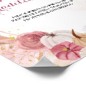 Herfst Pompoen Familie Tradities baby shower teken Poster (Hoek)