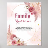 Herfst Pompoen Familie Tradities baby shower teken Poster (Voorkant)