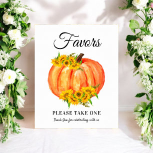 Herfst Pompoen Favorieten Huwelijk Baby Shower Pos Poster