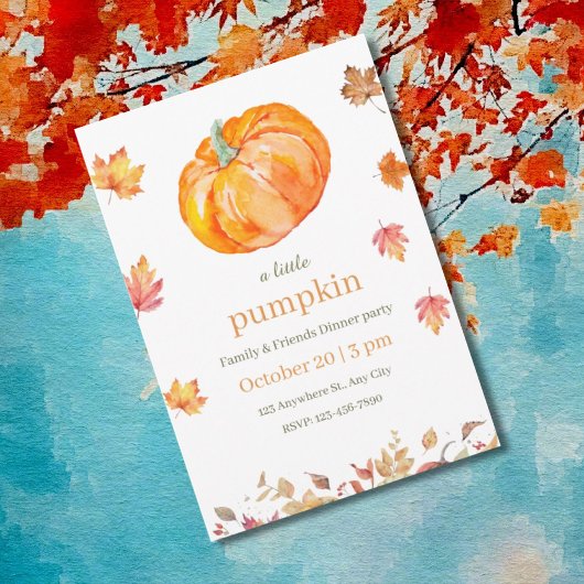 Herfst Pompoen Feest Uitnodiging