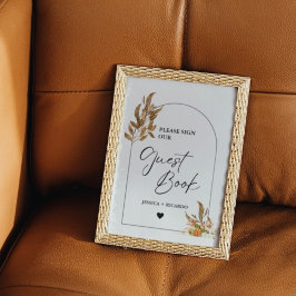 Herfst pompoen Gelieve te ondertekenen ons bord va Poster