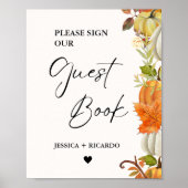 Herfst pompoen Gelieve te ondertekenen ons bord va Poster (Voorkant)