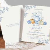 Herfst Pompoen Gember Pot Chinoiserie Bruiloft Fee Kaart