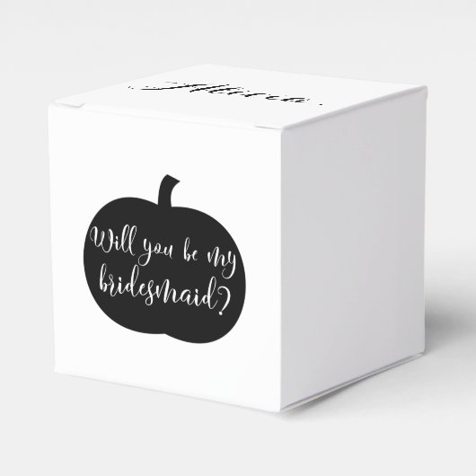 Herfst pompoen gepersonaliseerd bruidsmeisje voors bedankdoosjes (Voorkant Zijde)