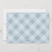 herfst pompoen geruite confetti jongen baby shower kaart (Achterkant)