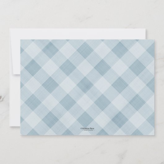 herfst pompoen geruite confetti jongen baby shower kaart (Achterkant)