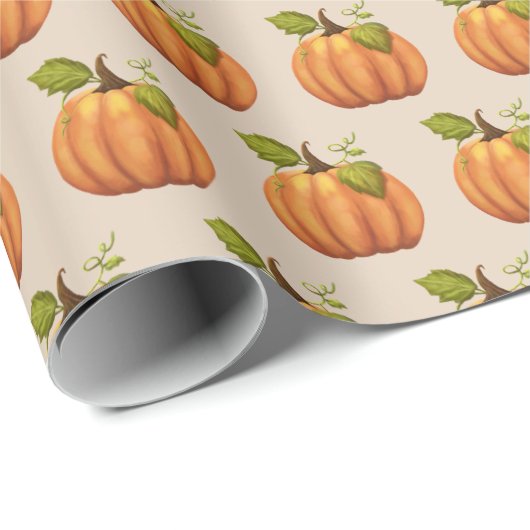 Herfst pompoen geschenkverpakking Halloween Thanks Cadeaupapier (Rol Hoek)
