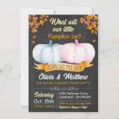 Herfst pompoen Geslacht onthullen uitnodiging hij  (Voorkant)