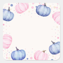 Herfst Pompoen Geslacht Onthulling Stickers Roze B