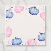 Herfst Pompoen Geslacht Reveal Favor Tags Roze Bla