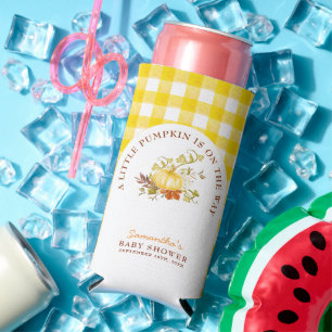 Herfst Pompoen Geslachtsneutraal Baby shower Koele Seltzer Blikjeskoeler