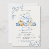 Herfst Pompoen GInger Jar Chinoiserie Vrijgezellen Kaart (Voorkant)