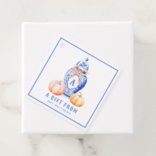 Herfst pompoen | Ginger Jar gepersonaliseerd Bedankjes Labels (In situ)