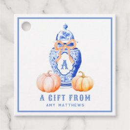 Herfst pompoen | Ginger Jar gepersonaliseerd Bedankjes Labels