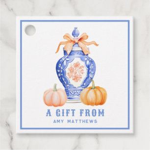 Herfst pompoen   Ginger Jar gepersonaliseerd Bedankjes Labels