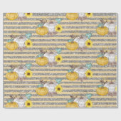 Herfst Pompoen Glitter Cadeaupapier (Vlak)