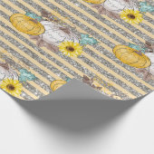 Herfst Pompoen Glitter Cadeaupapier (Hoek)