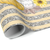 Herfst Pompoen Glitter Cadeaupapier (Rol Hoek)