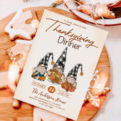 Herfst Pompoen Gnomes Thanksgiving Diner Kaart